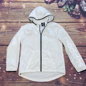 Adidas White Windbreaker Size S